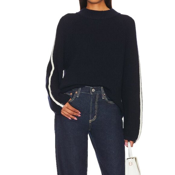 Teagan Sweater in Navy/Milk - Picture 2 of 4